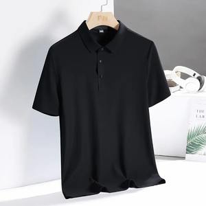 Venta caliente algodón bordado Piqué negocios lujo uniforme color sólido solapa camiseta hombres Polo de manga corta golf - Product Image 4