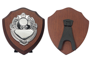 โล่ไม้ถ้วยรางวัลรางวัลโลหะเงินเปล่าที่กำหนดเอง - Product Image 2