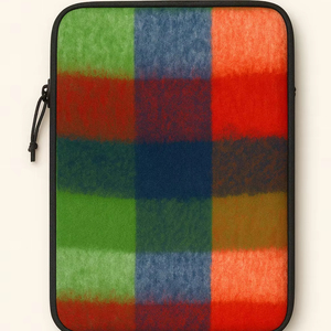 Funda para portátil de poliéster duradero personalizada 2025, forro polar suave, nueva funda protectora a cuadros colorida para tableta portátil - Product Image 1