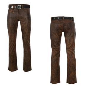 Pantalones Impermeables de Tela Oxford con Aspecto de Cuero Negro para Hombre, Estilo Casual, Cintura Media, Ligeros, Corte Recto, Personalizables, Venta al Por Mayor - Product Image 5