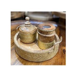 Quemador de madera Bakhoor de calidad superior con caja acrílica y bandeja de madera Quemador Mabkhar para accesorios de decoración del hogar - Product Image 3