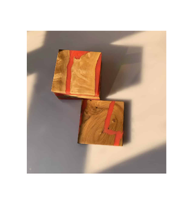 ที่รองแก้วทำจากไม้เรซินรูปร่างกายใบที่รองแก้วชา - Product Image 4