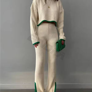 Nuevos chándales elegantes para mujer: chándal recortado resistente al estiramiento combinado con comodidad y moda - Product Image 2