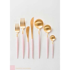 Ensemble de couverts en acier inoxydable avec poignée décorative ensemble de couverts élégants vaisselle de salle à manger moderne ustensiles pour la maison cuisine hôtel - Product Image 2