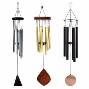 Wholesale 9-Tube Aluminium Wind Chimes with UV Printed Meditation Metal Tubes and Big Glass Crystal <b>Prism</b> Amazing Grace Breeze - Product Image 1