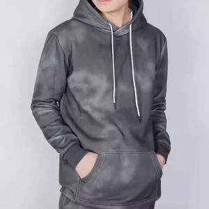 Logo personnalisé de haute qualité hommes survêtements gris foncé lavé à l'acide sweat à capuche unisexe jogging costume décontracté mode hommes survêtements - Product Image 5