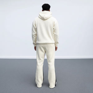 Ensemble de survêtement pour homme de haute qualité, couleur unie, logo imprimé personnalisé, streetwear, pull ample, 100% coton, hip hop, ensemble 2 pièces pour homme - Product Image 6