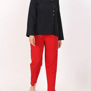 2025 New Fashion Women's Canvas Winter <b>Trousers</b> High Quality <b>Elastic</b> <b>Waist</b> Mid <b>Waist</b> Flat Breathable Windproof Factory Direct - Product Image 6