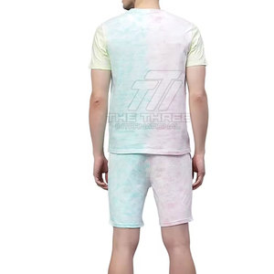 Conjunto de Pantalones Cortos Estampados de Alta Calidad para Hombre, 2 Piezas, MOQ Bajo, Moda de Verano, 100% Algodón, Ropa Deportiva Transpirable - Product Image 2