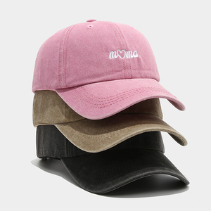 2025 Nueva gorra de béisbol con parte superior suave bordada de <span class=keywords><strong>Mama</strong></span> Daddy Old Retro Sunscreen Washed Duckbill Cap - Product Image 2