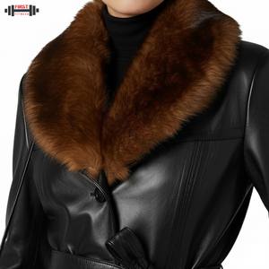 เสื้อแจ็กเก็ตนักบินหนังลูกฟูกสำหรับผู้หญิงผ้าสักหลาดไซส์ใหญ่พิเศษผลิตในปากีสถานแฟชั่นล่าสุดใส่สบายออกแบบได้ตามต้องการสำหรับฤดูหนาว2025 - Product Image 5