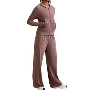 Venta al por mayor de diseño personalizado Crop Top Jogger Sweat Suit 2 piezas Sudadera con capucha Traje Pantalones Conjunto Jogging Chándal Mujeres Chándales - Product Image 1