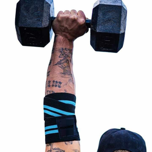 El mejor diseño de calidad elástico para adultos Power Lifting Gym Codo Wraps Soporte de compresión Brace Strap para levantamiento de pesas - Product Image 6