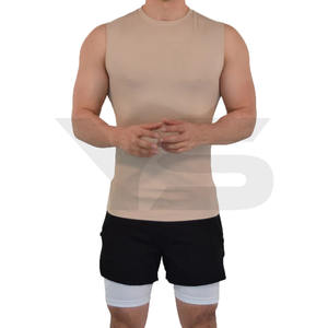Camiseta sin mangas de algodón informal para hombre al por mayor de alta calidad 240g sin mangas transpirable cuello redondo Fitness camiseta sin mangas suelta - Product Image 4