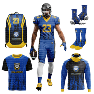 Nouveau maillot de football américain 2026 à manches courtes personnalisable 100 % polyester pour hommes, uniforme d'entraînement pour équipes sportives - Product Image 1