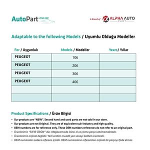 Repuestos Compatibles con Peugeot, Pomo de Palanca de Cambios para Peugeot 106/206/306/406-5 Velocidades - Product Image 2