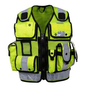 Security Latest Design Logo Custom Color Security High Visibility <b>Reflective</b> <b>Vest</b> Front Zipper Safety <b>Vests</b> Hi Viz Tactical - Product Image 1