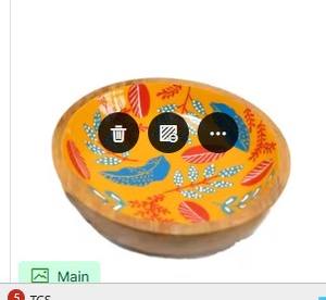 Bol rond en bois artisanal avec finition à grain naturel parfait pour les salades servant des collations cadeau de décoration de cuisine élégant et durable - Product Image 4