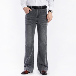 Nouveau pantalon en denim délavé droit et ample à la mode pour hommes, taille haute, coupe ajustée, design populaire, vendu en gros, entretenu par les OEM - Product Image 3