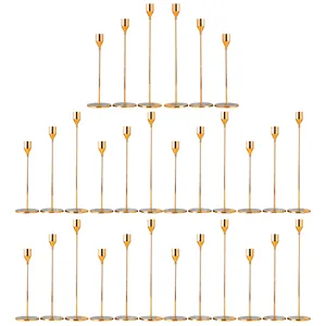 High Quality Handmade Hot Selling Candle Holder Home & <b>Office</b> Usable Luxury Wax Candle Votive Gold Plating Candle Mold - Product Image 1