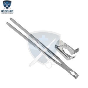 Forceps d'extraction dentaire pour équidés, haute adhérence, en acier inoxydable, pour applications d'extraction des molaires chez le cheval - Product Image 3