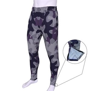 Leggings de compression imprimés pour hommes, sous-vêtement de sport, pantalon de jogging, évacuation de l'humidité, pantalon d'entraînement pour hommes, rayé droit et incurvé - Product Image 1