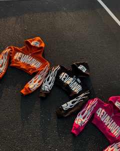 เสื้อฮู้ดแฟชั่นสำหรับผู้ชายทรงโอเวอร์ไซส์พิมพ์ลายจอยาวแบบสวมหัว - Product Image 4