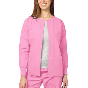 Veste d'uniforme d'hôpital à fermeture éclair à col côtelé professionnel unisexe avec logo personnalisé Nouveaux joggeurs médicaux Scrubs Doctor High Printed - Product Image 3