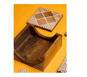 Posavasos de hueso/resina hecho a mano de diseño elevado, posavasos para taza de té y café para Dinking, uso minimalista de Decoración de mesa para el hogar y la cocina - Product Image 1