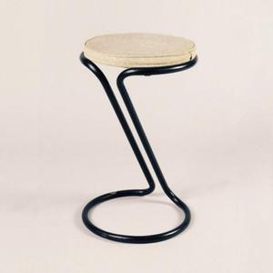 Hot Selling Modern Big Bar <b>Stools</b> with Custom Print <b>Wood</b> Top and Iron Metal Craft Legs Black From India - Product Image 4
