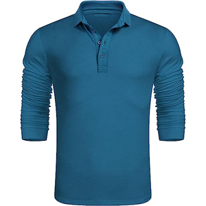 New Arrival Latest <b>Design</b> Men's Top Cotton Casual Lightweight Breathable Quick Dry Multicolor Solid Polo Neck T-Shirt - Product Image 6