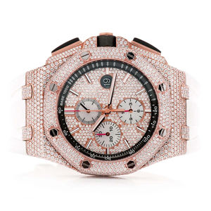 Montre de luxe Hip Hop en acier inoxydable avec cadran en verre, monture octogonale en quartz et diamants VVS Moissanite, édition limitée - Product Image 2