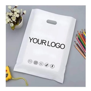 Bolsa de compras de transporte Pe, logotipo de impresión personalizado, bolsa de cosméticos de moda duradera de plástico troquelado transparente al por menor - Product Image 6