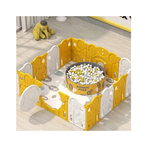 Corralito de plástico para niños, <span class=keywords><strong>cuna</strong></span> plegable para bebé, juego de bebé, tendencia, corralito plegable, 14 paneles, Centro de Actividades, valla foblable de gran tamaño - Product Image 1