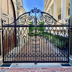 Vietnam fabrica puertas de hierro forjado personalizadas con acabado recubierto de polvo y elegantes detalles decorativos para mayor seguridad - Product Image 3