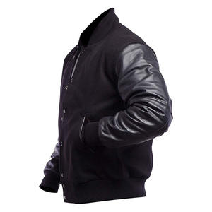 Chaqueta de béisbol universitaria para hombre, chaqueta de lana Lisa 100%, venta al por mayor, chaqueta universitaria de nuevo diseño, transpirable, a prueba de viento, Letterman - Product Image 4