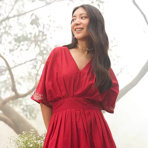 Robe courte indienne en coton fait à la main cadeau de mariage personnalisé mariée tenue d'été fille cadeau d'anniversaire robe cadeau élégant pour elle - Product Image 1