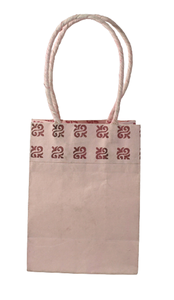 Eco Friendly Handmade Cotton Paper With Matching Paper Cord Handle Fine Quality Of Flock Print (Velvet Print) Floral Design Bag - Product Image 3