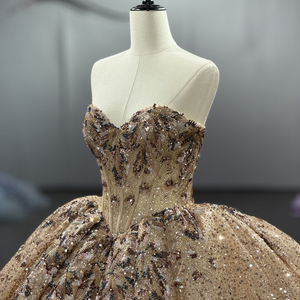 1540 Exquisite Sweetheart Evening Dress Luxury Sequin <b>Crystal</b> Princess Pageant Gown - Product Image 5