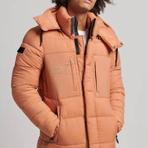 Abrigo acolchado grueso para hombre con cuello alto y diseño a prueba de viento elegante Abrigo acolchado de invierno para hombre con bolsillos laterales - Product Image 3