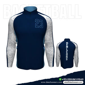 Veste d'échauffement de basket-ball pour hommes, haut d'entraînement à manches longues et fermeture éclair, vêtements de sport légers avec poches - Product Image 2