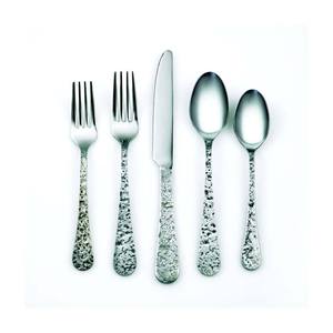 Ensemble de couverts en acier inoxydable de style américain vintage de 4 pièces fabriqués à la main avec des poignées en bois de haute qualité en argent pour les fêtes - Product Image 4
