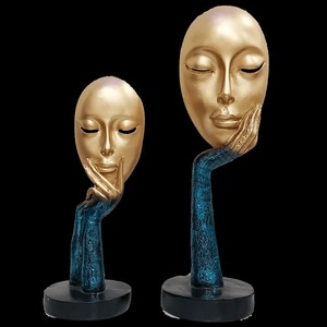 Dernière conception de sculpture de table à visage humain pour dessus de table Sculpture abstraite moderne pour la décoration de la maison Sculpture décorative en métal - Product Image 4