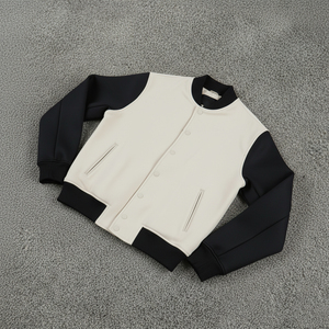 Veste universitaire 100% coton polaire 2 tons de haute qualité pour hommes Logo personnalisé col montant veste d'hiver la plus vendue pour hommes - Product Image 3