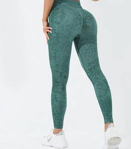 กางเกงผ้าคอตตอนบิดควบคุมหน้าท้องยกสะโพกของผู้หญิงเลกกิ้งเล่นโยคะ100% ปรับแต่งได้ - Product Image 3