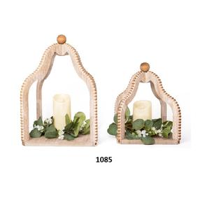 Lanterne chauffe-plat en fer faite à la main avec base hexagonale marocaine de forme carrée finition en métal antique pour les décorations de Noël de mariages - Product Image 6