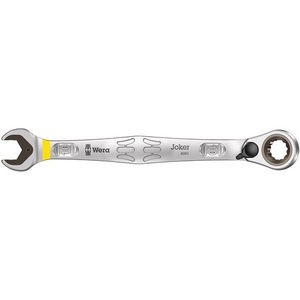 Joker Reversible 10mm Key White Open-End Ratchet <b>Wrench</b> 159mm Length with 15 Ring End WERA Product - Product Image 1