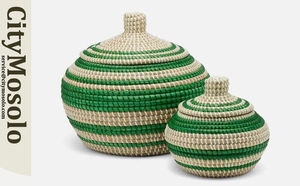 <b>Large</b> Handmade Seagrass Decorative Storage Basket with <b>Ring</b> Handles Woven Organizer for Kids' Storage - Product Image 2