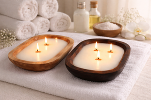 DIY Acorn Candle Jar <b>Wooden</b> Dough Bowl Hand-poured Rose Scented Candles <b>Wooden</b> <b>Wicks</b> Christmas 100% Natural Color Changing - Product Image 5