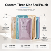 Petit sachet cosmétique de produits de soins de la peau personnalisés, sérum en feuille mate, crème pour le visage, lotion, sac d'emballage d'échantillon de soin de la peau nettoyant